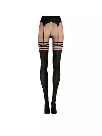 WOLFORD | Modestrumpfhose SUSPENDER Fairly light/black |